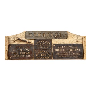 Early American Dairy Company Sign and Stencil Display For Sale