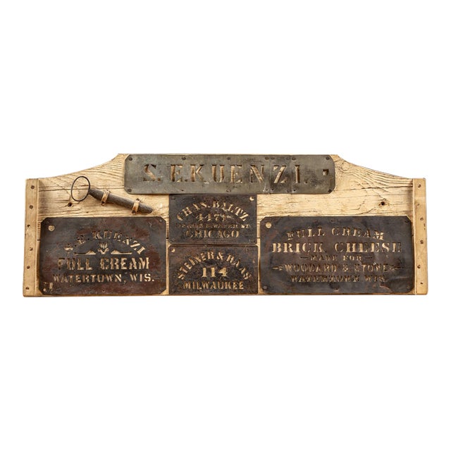 Early American Dairy Company Sign and Stencil Display For Sale