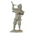 Vintage Lost Wax Cast Verde Bronze Statuette of a Soldier Holding a Horn For Sale - Image 13 of 13