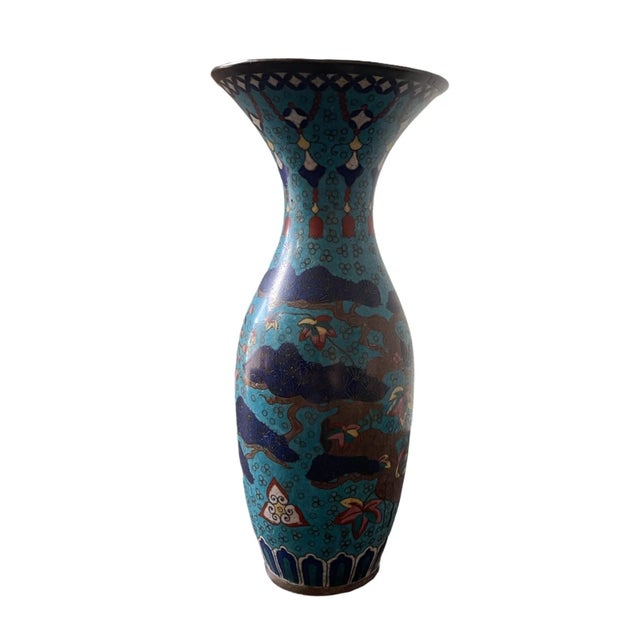 Early 20th Century Early 20th Century Asian Cloisonné Vase For Sale - Image 5 of 10