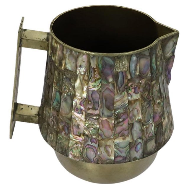 1960s Attributed to Los Castillo Taxco Silver Plated Pitcher For Sale - Image 13 of 17
