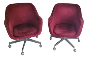 Pair of 1960s MCM Swivel Tulip Chairs