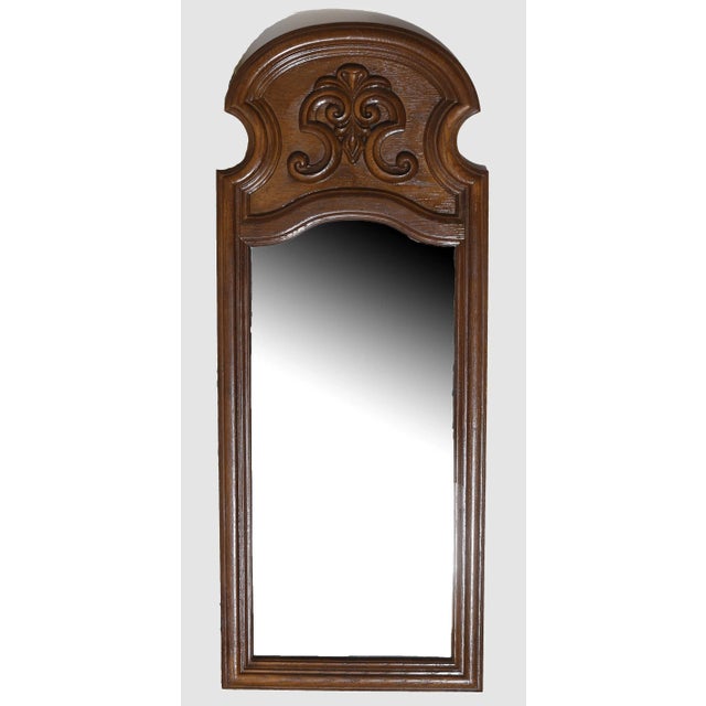 Gothic Tall Wooden Decorative Mirror For Sale - Image 3 of 3