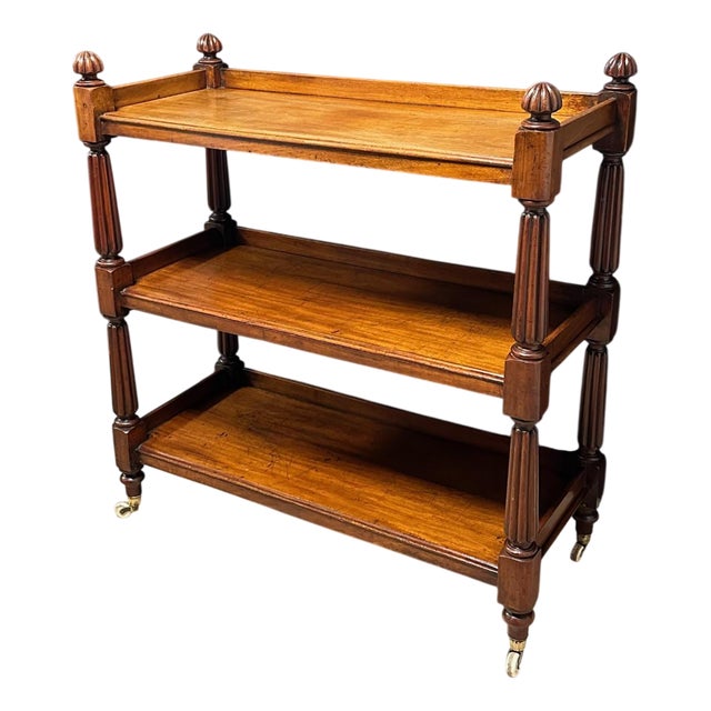 Antique Mahogany Tiered Stand For Sale