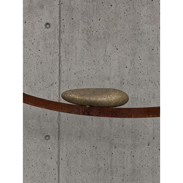 Contemporary Dutch Equilibrium Sculpture in Stone and Steel, 1970s For Sale - Image 3 of 6