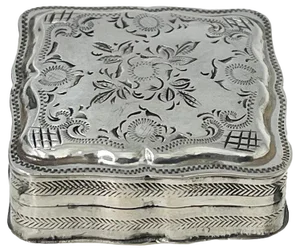Dutch Silver Pill Box, 1869