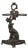 English Iron Umbrella Stand Depicting a Dog Sitting in front of a Tree For Sale