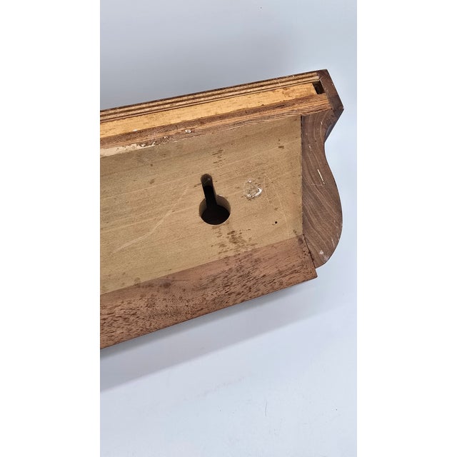 Antique Vintage Solid Wood Floating Wall Shelf For Sale - Image 12 of 14
