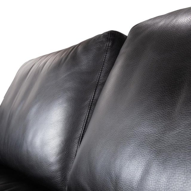 Modern Model 3300 3-Seater Sofa in Black Leather from Rolf Benz For Sale - Image 3 of 12