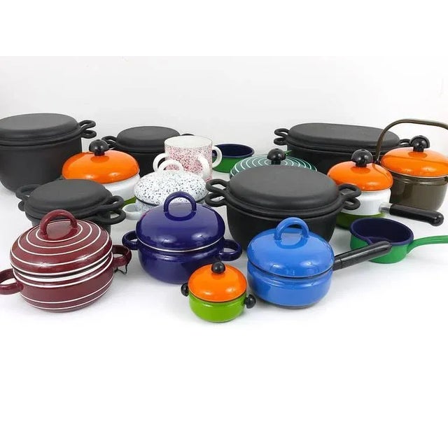 Paint Enameled Pot with Lid by Carl Aubock attributed to Riess, Austria, 1970s For Sale - Image 7 of 8