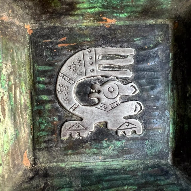 Mid-Century Modern Set of Two Copper Trays by Graziella Laffi, Animal Design, Peru, 1960s For Sale - Image 3 of 9