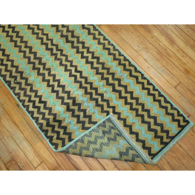 Brown Vintage Turkish Deco Runner For Sale - Image 8 of 18