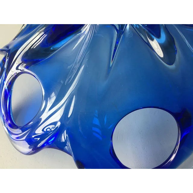 Vintage Blue and White Murano Glass Bowl, 1950s For Sale - Image 6 of 18