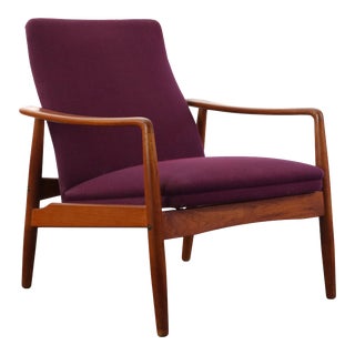 Danish Modern Lounge Chair (Hers) by Soren J. Ladefoged, ca. late 1950s, Denmark For Sale