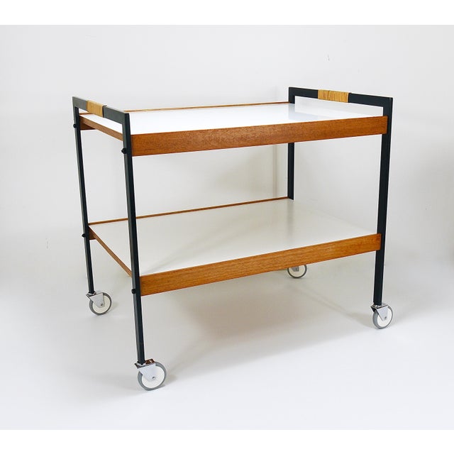 Vintage Austrian Bar Cart Drinks Trolley by Carl Auböck, 1960s For Sale - Image 17 of 18