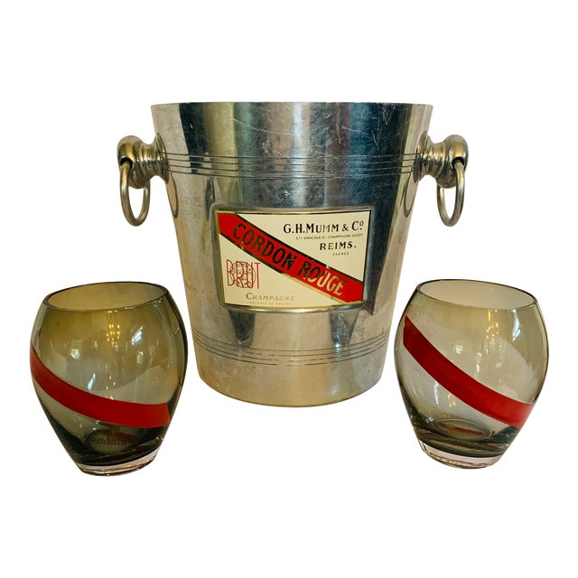Mid 20th Century G. H. Mumm & Co. "Cordon Rouge" Champagne Bucket