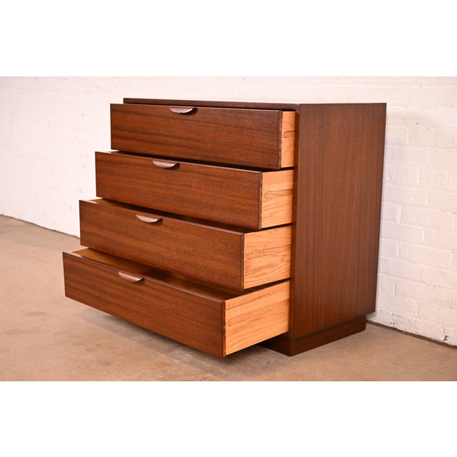 Brown Harvey Probber Mid-Century Modern Mahogany Chest of Drawers | Newly Refinished For Sale - Image 8 of 13
