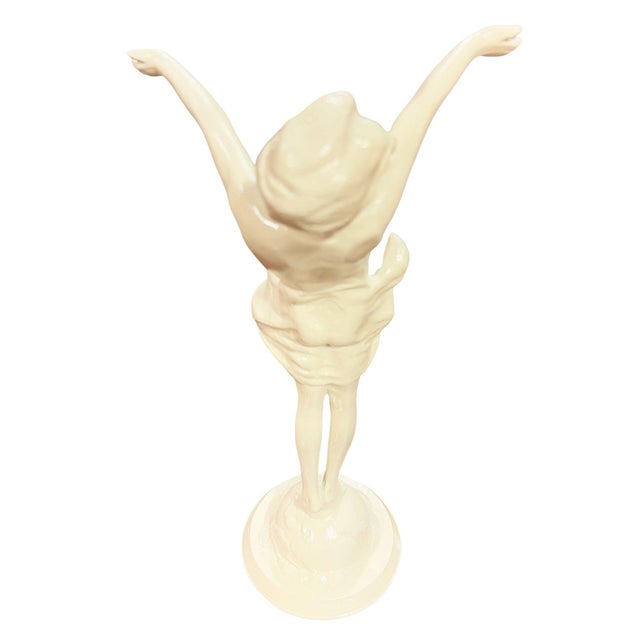 Metal 1916 " the Good Fairy" Spelter Metal Nymph Statue by Jessie McCutcheon Raleigh For Sale - Image 7 of 10