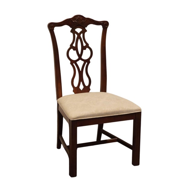 STANLEY FURNITURE Solid Cherry Traditional Chippendale Style Dining Side Chair 40" High 21.5" Wide 22" Deep Seat: 19" High...