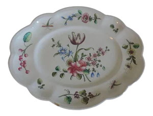 Late 18th or Early 19th Century French Faience Tin Glaze Pottery Veuve Perrin Oval Platter