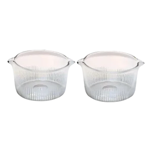 English Georgian Cut Glass Double-Lip Wine Rinsers - A Pair