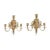 Late 19th Century French Renaissance Revival Cast Brass 3-Candle Wall Sconces - A Pair For Sale