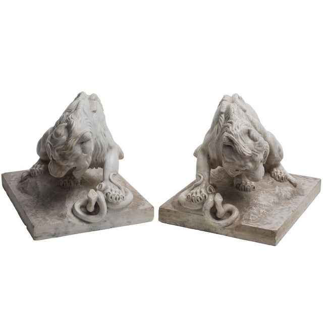Marble lions is a pair of original sculptures by an anonymous artist of the French School realized during the 19th...