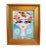 Wood Woman With Flower Headdress Portrait Oil Painting Including the Antiqued Gold Wood Frame For Sale - Image 7 of 8
