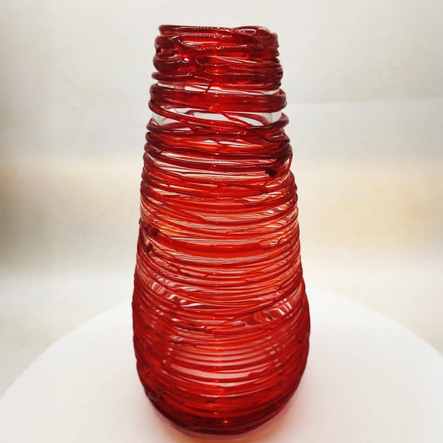 Mid-Century Handmade Murano Glass Vase by Sergio Costantini, Italy, 1970s For Sale - Image 12 of 12