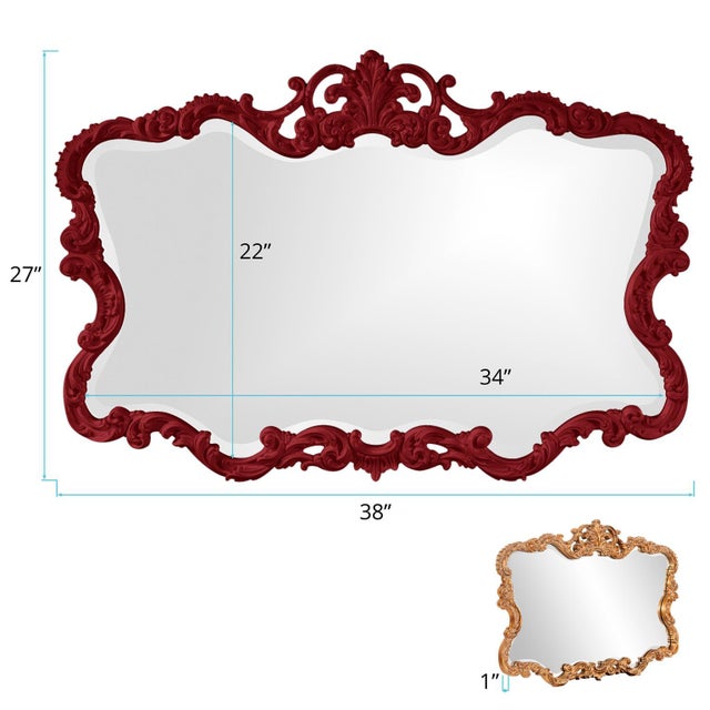 2020s Talida Mirror - Glossy Burgundy For Sale - Image 5 of 6