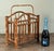 Chinoiserie Burnt Bamboo Magazine Rack Chinoiserie Hollywood Regency Rattan Style Holder For Sale - Image 3 of 7