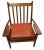 Mid-Century Modern Handcrafted Mid 20th Century Lounge Chair in Walnut, Oak, Leather and Linen For Sale - Image 3 of 5