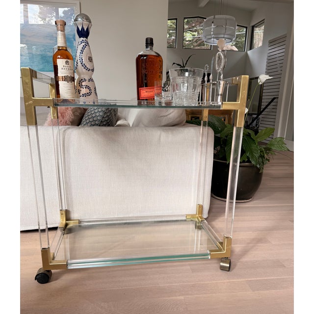 Art Deco Jonathan Adler, Jacques Bar Cart For Sale - Image 3 of 4