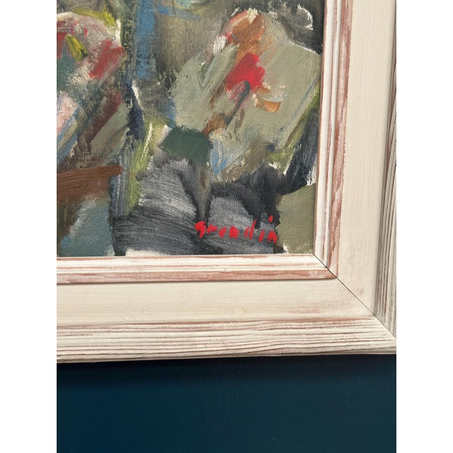 Sven Fritiof Teodor Grandin, City Motif with People, 1960s, Oil Painting on Canvas, Framed For Sale - Image 7 of 12