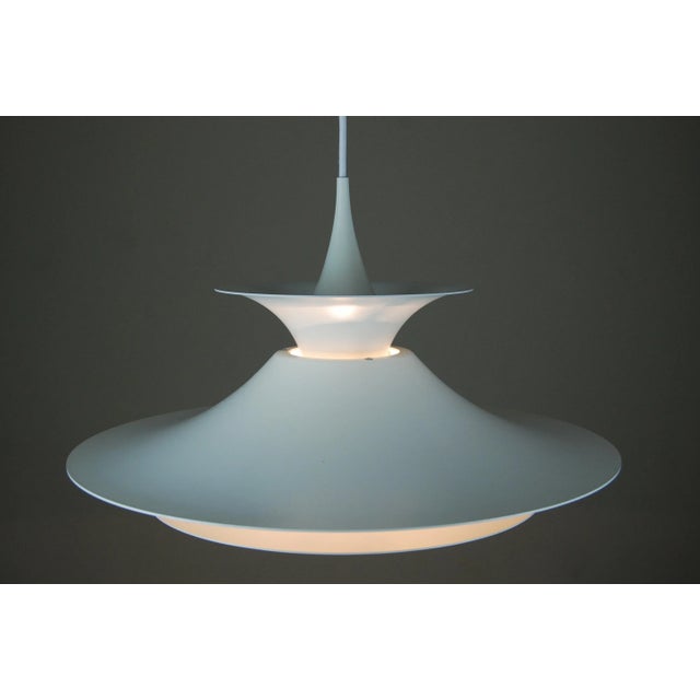 Metal White Radius Pendant Lamp by Eric Baslev for Fog and Mørup, 1960s For Sale - Image 7 of 10