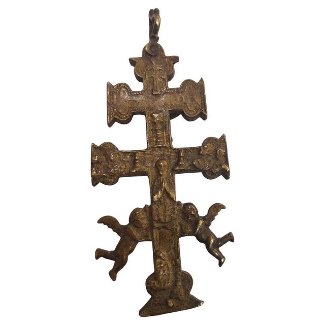 Gold 17th Century Cross of Caravaca For Sale - Image 8 of 8