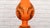 Large Hand-Painted Orange Ceramic Table Lamp, Spain, 1960s For Sale - Image 4 of 9