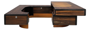 Modern Italian Steel and Leather Desk by Fabio Lenci, 1970s