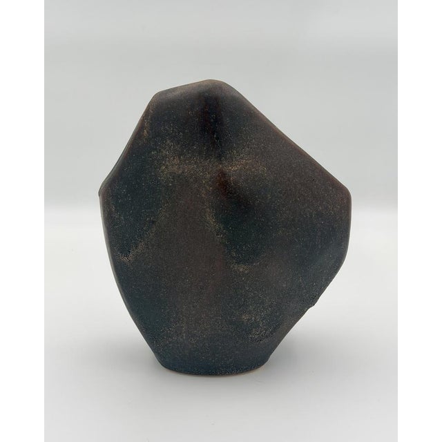 Mid-Century Modern Brutalist Studio Ceramic Vase For Sale - Image 3 of 4