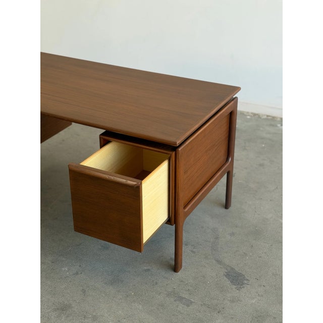 Danish Modern Floating Top Desk For Sale - Image 10 of 14