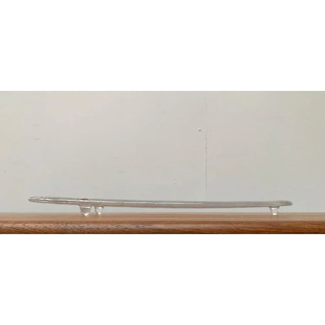 Large Vintage Swedish Glass Fish Plate from Pukeberg Glass, in Very Good conditions. Designed 1970 to 1979 This piece has...