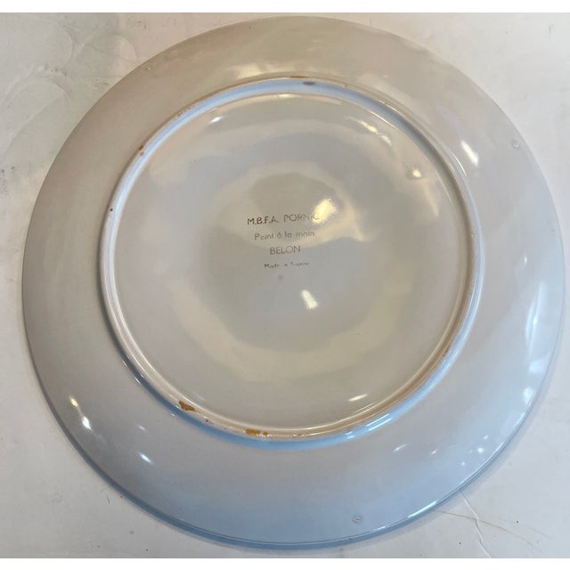 Ceramic French 1950s French Oyster Plate From Pornic in Brittany For Sale - Image 7 of 8