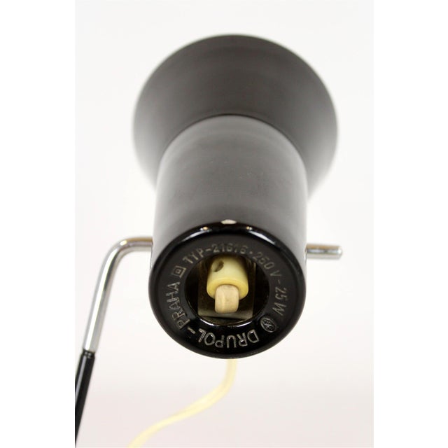 Black Table Lamp by Josef Hurka for Drupol, 1960s For Sale - Image 13 of 18