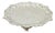 Vintage Sbep Victorian Silver Plated Round Scalloped Salver Bar Tray Platter For Sale
