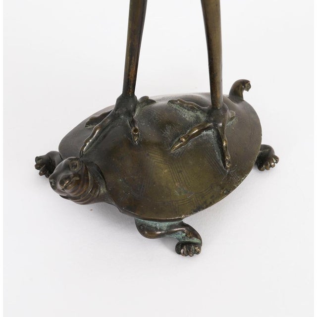 Antique Japanese Bronze Pricket Candlesticks, 19th Century, Set of 2 For Sale - Image 11 of 18