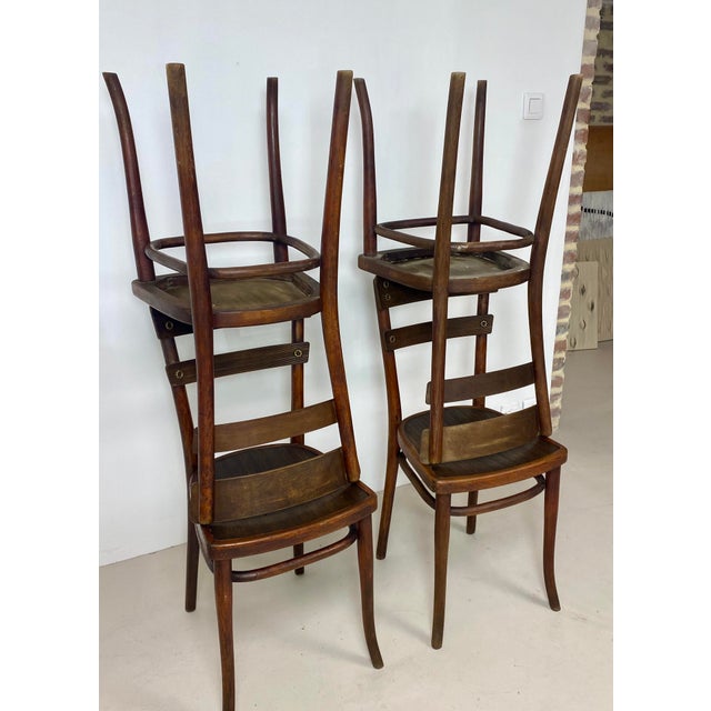 Vintage Model No. 651 Beechwood Chairs by Michael Thonet for Thonet, 1939, Set of 4 For Sale - Image 6 of 18