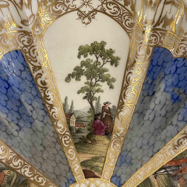 Blue Fruit Bowls in Polychrome and Gilt Porcelain from Meissen, 1850s, Set of 3 For Sale - Image 8 of 13