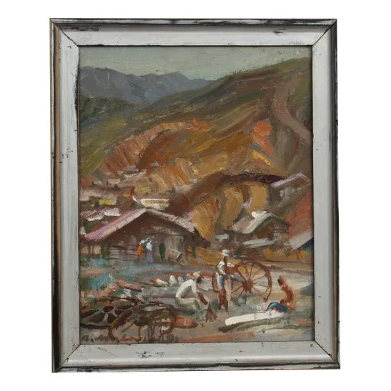 India, Oil on Board, 20th Century For Sale