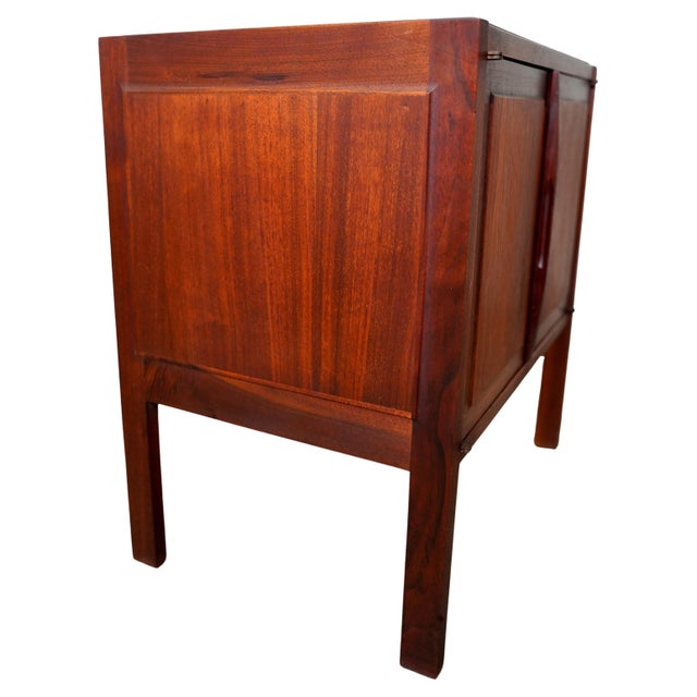 Jack Cartwright Walnut Nightstand With Slate Top, Mid-Century Modern Side Table For Sale - Image 11 of 11