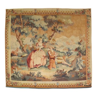 Late 19th Century Zabihi Collection French Tapestry - 5'10" x 7' For Sale